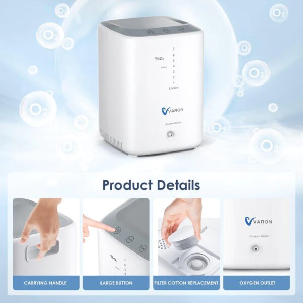 VARON 5L Pulse Flow Portable Oxygen Concentrator NT-02